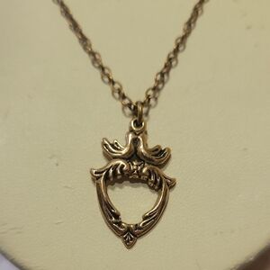 Bronze Heart Pendant Necklace by HILLARD